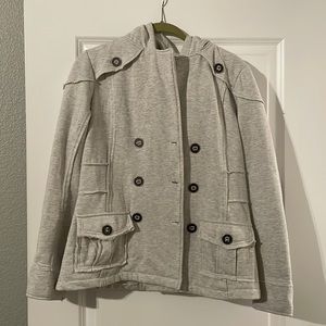 Maurices light gray jacket with hood